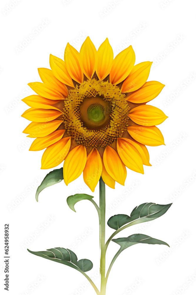 Fototapeta premium sunflower isolated on white png