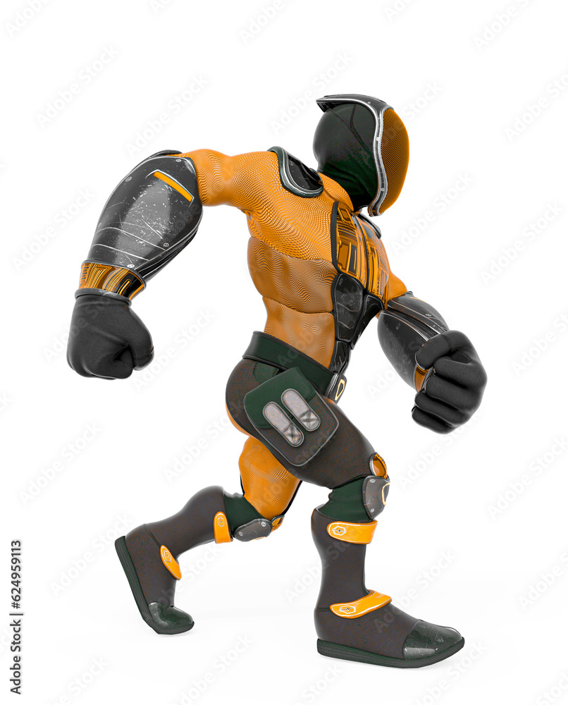 future astronaut cartoon is walking like a boss side view future astronaut cartoon is walking like a boss side view