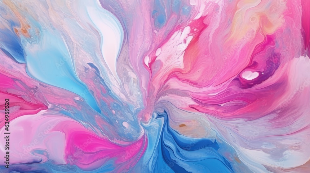 Colorful pastel swirl of blue and pink marble, abstract background. Generative AI Colorful pastel swirl of blue and pink marble, abstract background. Generative AI