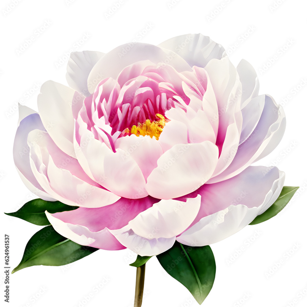 pink Peony on a white background png