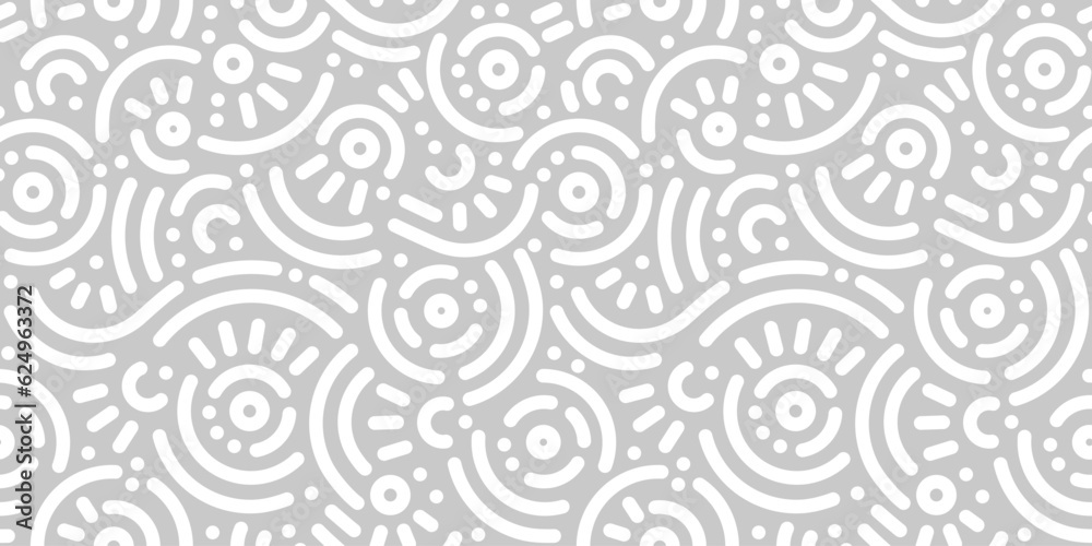 Seamless doodle geometric pattern. Abstract modern background with circles and curves. Hipster Memphis style. Seamless doodle geometric pattern. Abstract modern background with circles and curves. Hipster Memphis style.