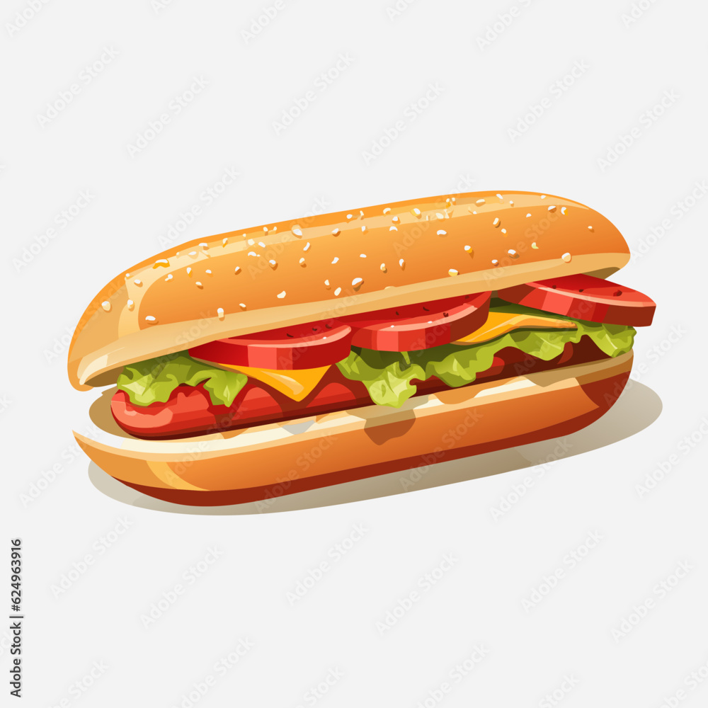 vector of a delicious hot dog vector of a delicious hot dog