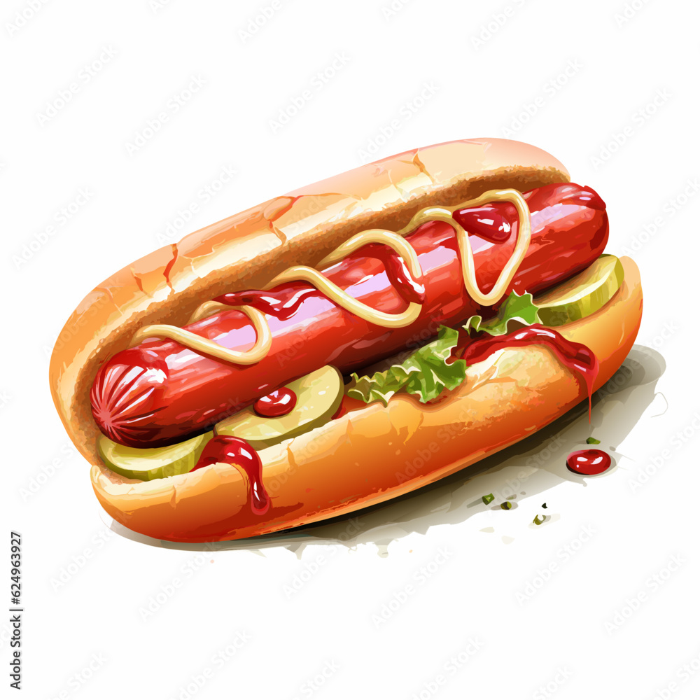 vector of a delicious hot dog vector of a delicious hot dog