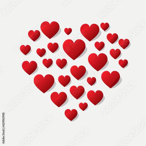 hearts vector  valentine s day