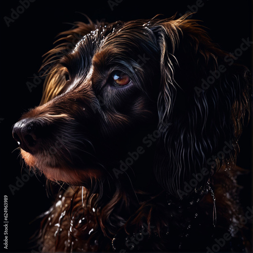 A Portrait of a Wet Pooch