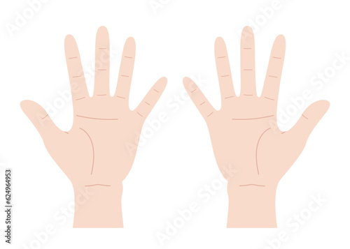 Vector illustration of two hands with open palms