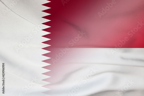 Qatar and Singapore political flag international contract SGP QAT