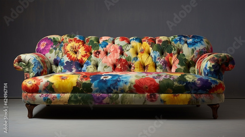 Floral sofa