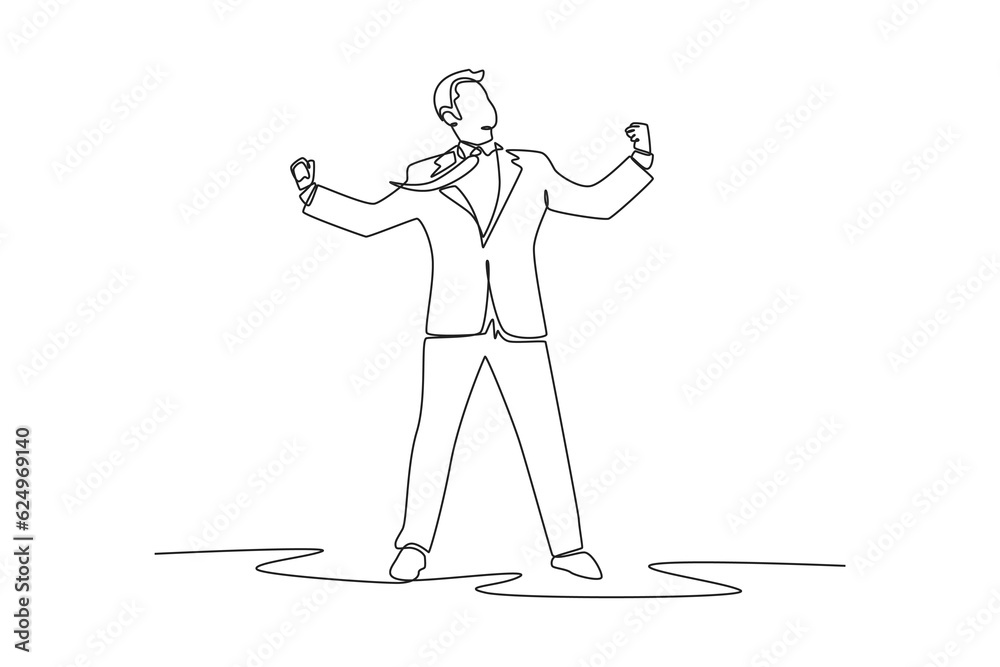 Obraz premium Single one line drawing concept of productivity boosting. Continuous line draw design graphic vector illustration.