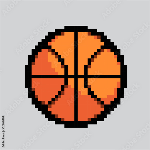 Pixel art illustration Basket Ball. Pixelated Basket Ball. Sports Basket Ball icon pixelated
for the pixel art game and icon for website and video game. old school retro.