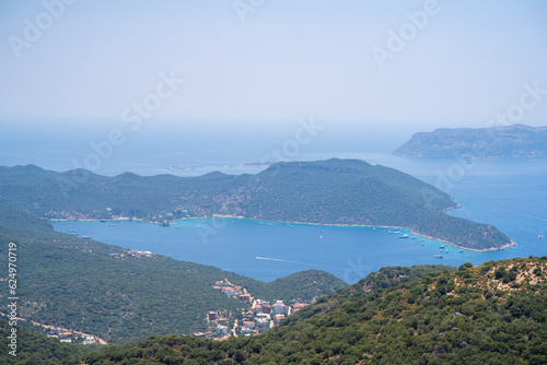 Aerial view of Limanagzi Bay in Kas district.