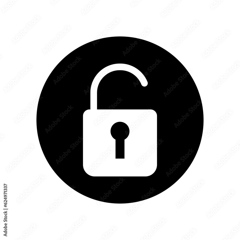 Open lock icon, stock vector illustration flat design style isolated on white background Open lock icon, stock vector illustration flat design style isolated on white background