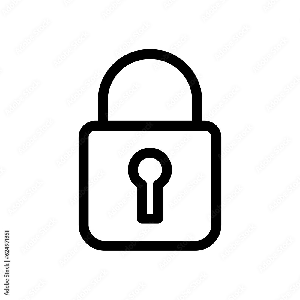 padlock icon isolated on white background padlock icon isolated on white background