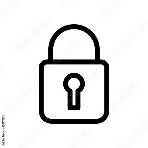 padlock icon isolated on white background