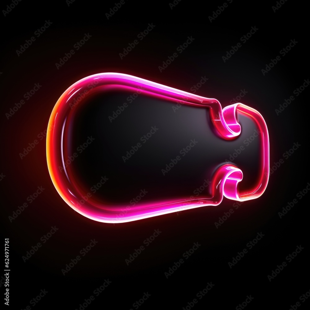 Luminous Conversations: Creative Neon Speech Bubble Icon 3D Render Isolated on Black Background Generative AI Luminous Conversations: Creative Neon Speech Bubble Icon 3D Render Isolated on Black Background Generative AI