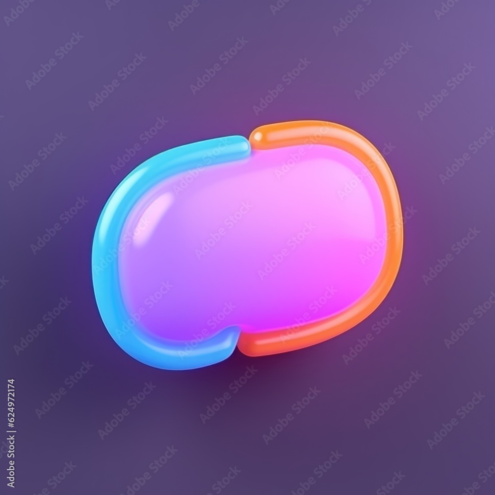 custom made wallpaper toronto digitalExpressive Connectivity: 3D Render of Speech Bubble Icon Emphasizing Communication Generative AI