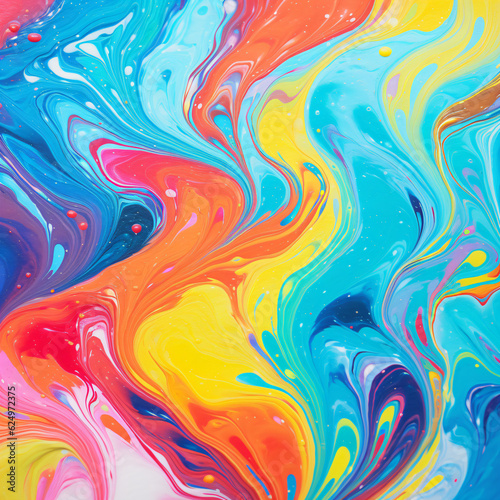 abstract background of colorful paint mixing in water. Colorful abstract logo background created with AI 