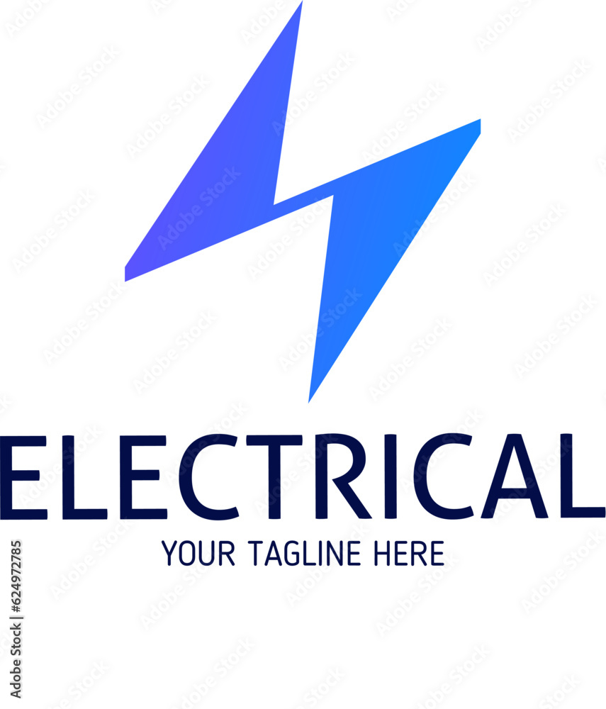 a simple blue electricity logo that is suitable for use as a company logo a simple blue electricity logo that is suitable for use as a company logo