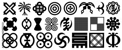 Adinkra African Religious Models / Ai Illustrator