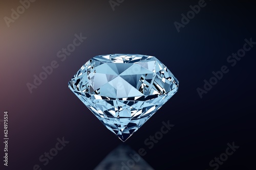 Brilliant clean shine Diamond on black Background