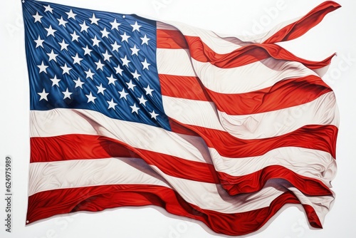 Wallpaper Mural Background with American flag, patriotism concept. Generative AI Torontodigital.ca
