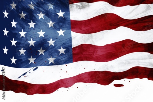 Wallpaper Mural Background with American flag, patriotism concept. Generative AI Torontodigital.ca