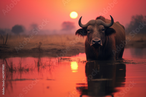 Buffalo at Sunset