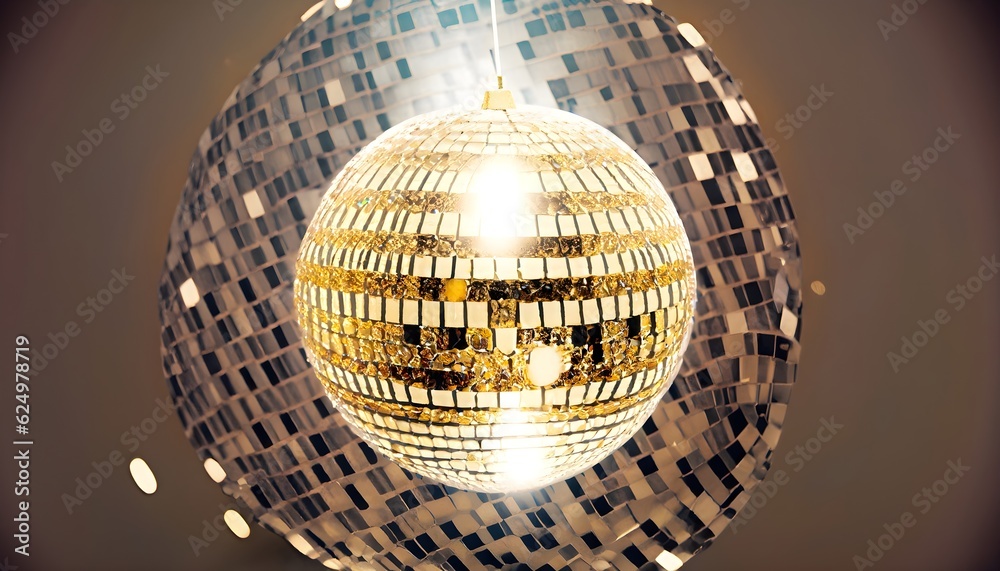 Obraz premium golden disco ball,AI generated