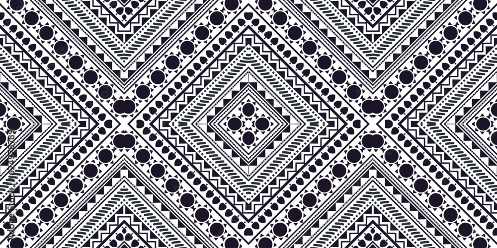 Seamless Kasuri pattern in triba,Gyp sy.Figure tribal embroidery.Indian,l.Aztec style abstract vector illustration.Ethnic stripe seamless pattern.textured ornament illustration,clothing and other. Seamless Kasuri pattern in triba,Gyp sy.Figure tribal embroidery.Indian,l.Aztec style abstract vector illustration.Ethnic stripe seamless pattern.textured ornament illustration,clothing and other.