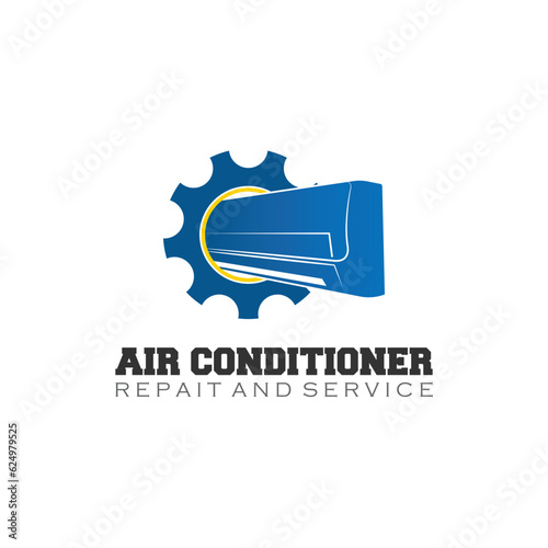Air Conditioner Repair & Service Logo Vector Icon Illustration