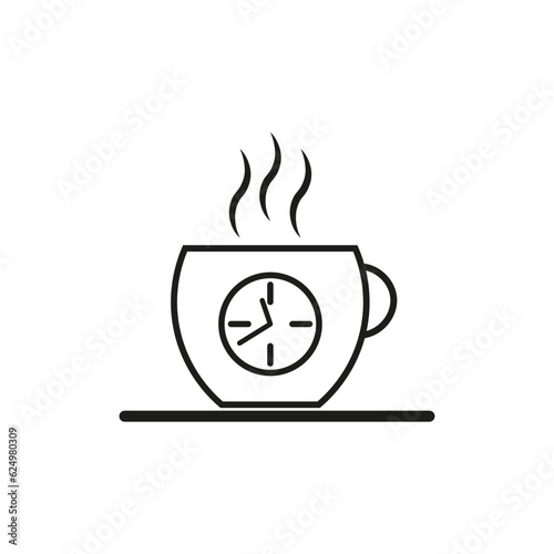 Coffee break time icon. Vector illustration. stock image. photo