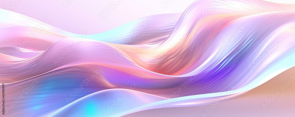 Fototapeta premium Abstract Dynamic Spectrum of Colors Abstract Background, Colorful luxury wave silk,Holographic Neon Fluid Waves