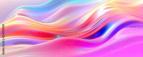 Abstract Dynamic Spectrum of Colors Abstract Background, Colorful luxury wave silk,Holographic Neon Fluid Waves