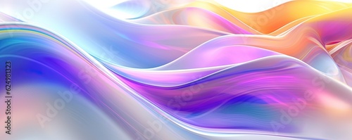 Abstract Dynamic Spectrum of Colors Abstract Background, Colorful luxury wave silk,Holographic Neon Fluid Waves