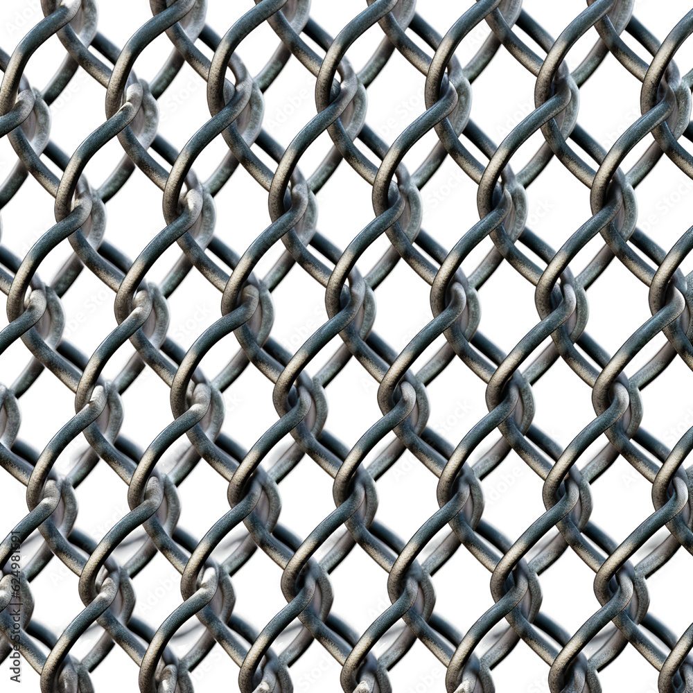 Chain link fence. isolated object, transparent background Chain link fence. isolated object, transparent background
