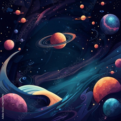 outer space planet star background