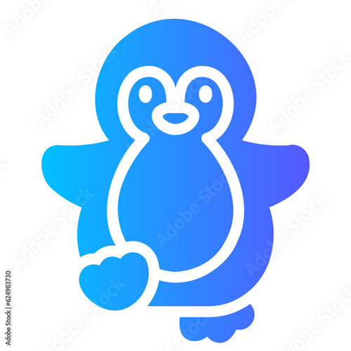 Fototapeta penguin Gradient icon