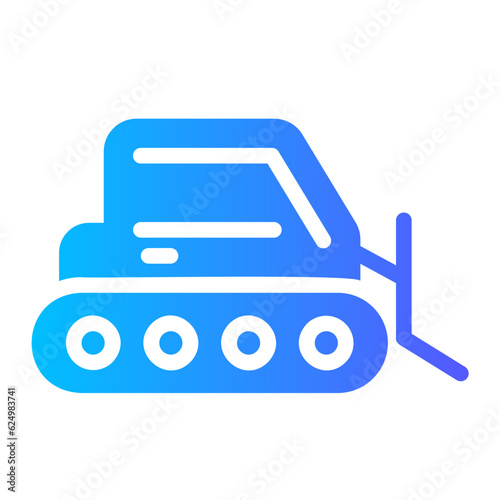 snow vehicle Gradient icon
