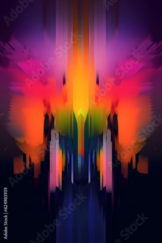 Abstract colorful graphic design wallpaper. Generative AI 