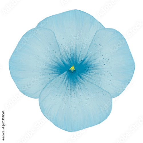 Blue Flower with transparent background