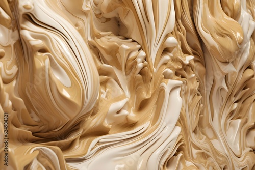Sweet Cream Abstract Marble Wallpaper. Generative AI

