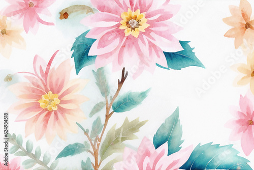 Beautiful abstract colorful floral illustration © yang