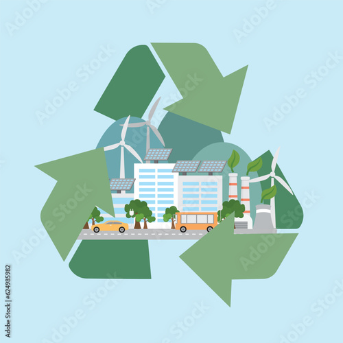 recycle sign, environmental...