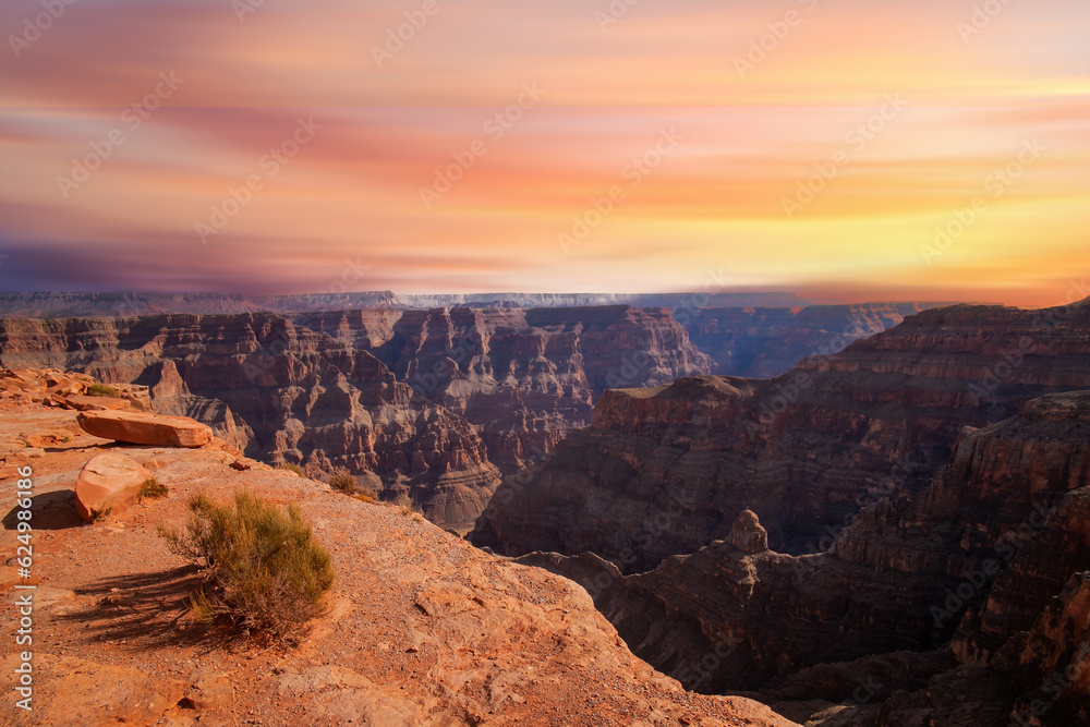 Landscape view of the Grand Canyon in Arizona, United States