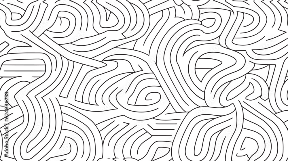 seamless vector pattern of simple systematic lines designed in a minimalist style on white background