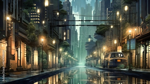 未来の都市風景,Generative AI AI画像