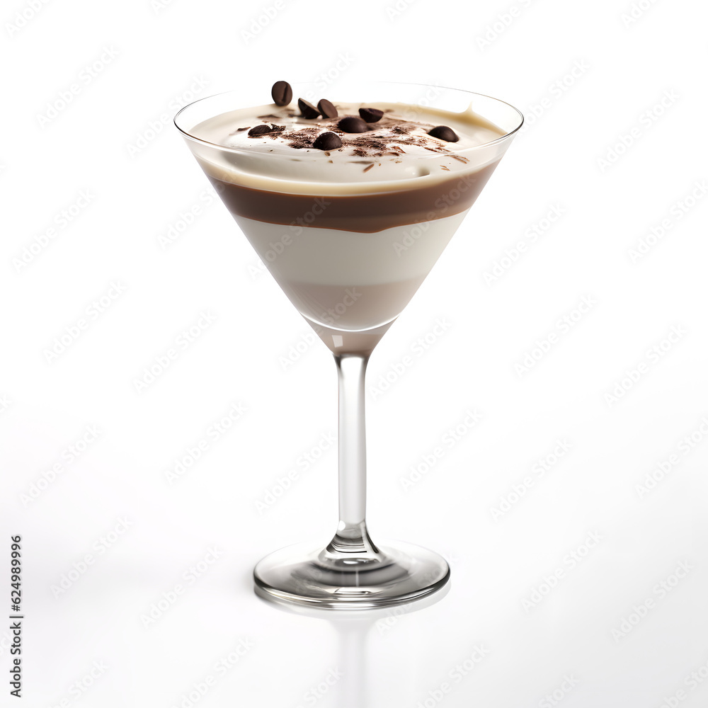 Chocolate Martini isolated on white background, chocolate drink Chocolate Martini isolated on white background, chocolate drink
