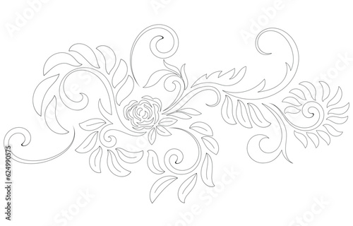 Abstract floral pattern. flower design black circle clip art creative