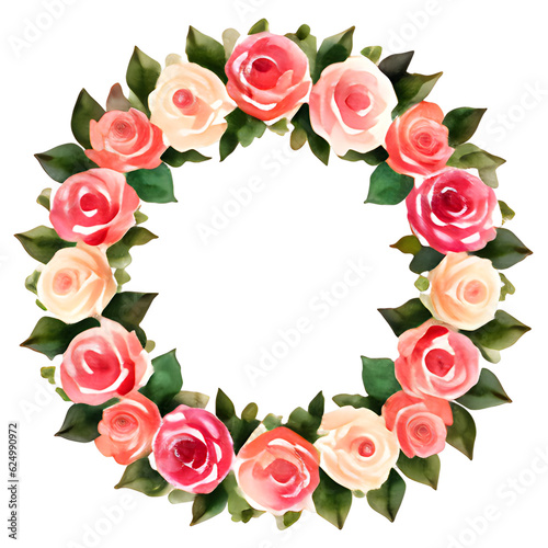 Watercolor Flower wreath