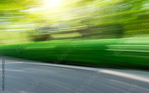 Empty road in the jungle with motion blur © xy